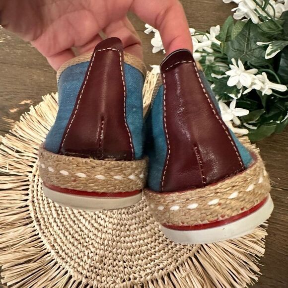 Goby Peacock Floral Painted Print Boho Slip‎ On Canvas Shoe size 42 /USA 11 - Picture 7 of 7